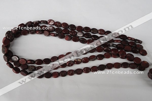 COV35 15.5 inches 8*10mm oval brecciated jasper beads wholesale