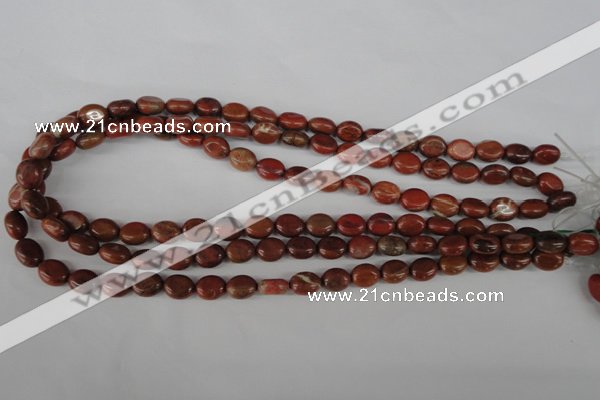 COV36 15.5 inches 8*10mm oval red jasper beads wholesale
