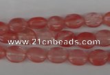 COV44 15.5 inches 8*10mm oval cherry quartz beads wholesale