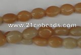 COV47 15.5 inches 8*10mm oval pink aventurine beads wholesale