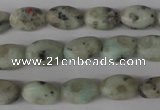 COV53 15.5 inches 8*12mm oval sesame jasper beads wholesale