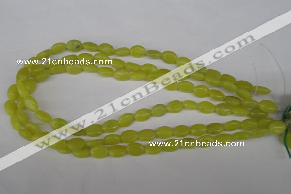 COV54 15.5 inches 8*12mm oval lemon jade gemstone beads wholesale