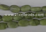 COV56 15.5 inches 8*12mm oval seaweed jade gemstone beads wholesale