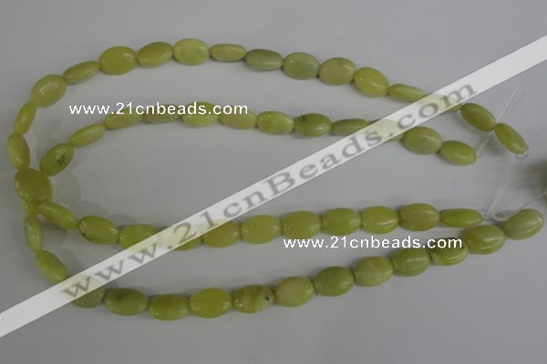 COV70 15.5 inches 10*14mm oval lemon jade beads wholesale