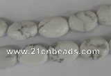 COV86 15.5 inches 10*14mm oval white howlite turquoise beads wholesale