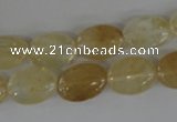 COV93 15.5 inches 10*14mm oval watermelon yellow beads wholesale