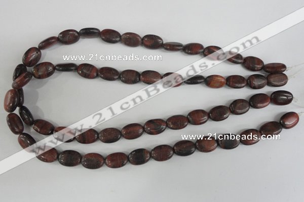 COV95 15.5 inches 10*14mm oval red tiger eye beads wholesale