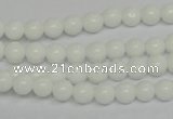 CPB02 15.5 inches 6mm round white porcelain beads wholesale