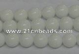 CPB04 15.5 inches 10mm round white porcelain beads wholesale