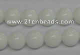 CPB05 15.5 inches 12mm round white porcelain beads wholesale