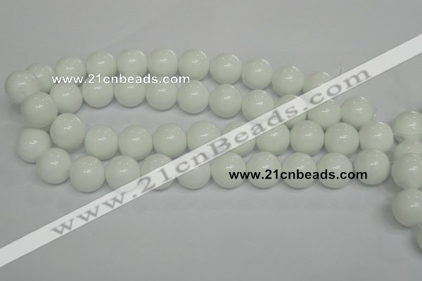 CPB08 15.5 inches 18mm round white porcelain beads wholesale