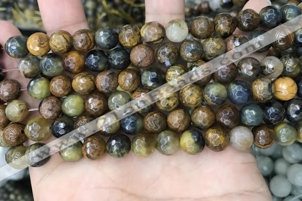 CPB1066 15.5 inches 6mm faceted round natural pietersite beads