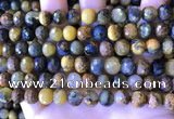 CPB1082 15.5 inches 8mm faceted round pietersite gemstone beads