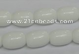 CPB12 15.5 inches 12*16mm drum white porcelain beads wholesale