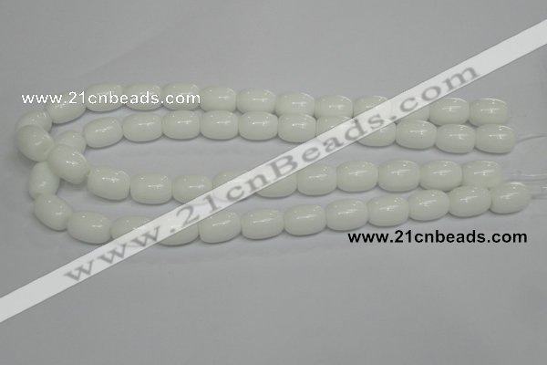 CPB12 15.5 inches 12*16mm drum white porcelain beads wholesale