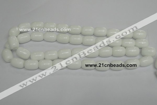 CPB14 15.5 inches 13*18mm drum white porcelain beads wholesale