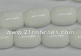 CPB15 15.5 inches 15*20mm drum white porcelain beads wholesale