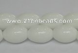 CPB19 15.5 inches 13*18mm rice white porcelain beads wholesale