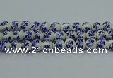 CPB512 15.5 inches 8mm round Painted porcelain beads