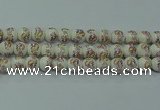 CPB572 15.5 inches 8mm round Painted porcelain beads