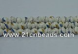 CPB592 15.5 inches 8mm round Painted porcelain beads