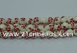 CPB613 15.5 inches 10mm round Painted porcelain beads