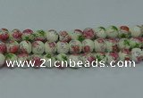 CPB651 15.5 inches 6mm round Painted porcelain beads