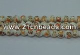 CPB671 15.5 inches 6mm round Painted porcelain beads