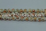 CPB674 15.5 inches 12mm round Painted porcelain beads