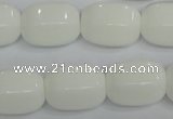 CPB68 15.5 inches 15*20mm drum white porcelain beads wholesale