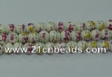 CPB692 15.5 inches 8mm round Painted porcelain beads