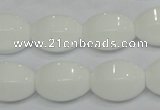 CPB71 15.5 inches 13*18mm rice white porcelain beads wholesale