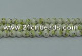 CPB722 15.5 inches 8mm round Painted porcelain beads