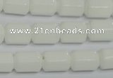 CPB75 15.5 inches 10*14mm column white porcelain beads wholesale