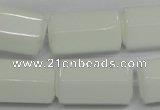CPB78 15.5 inches 15*25mm column white porcelain beads wholesale