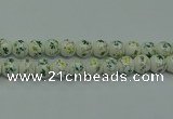 CPB784 15.5 inches 12mm round Painted porcelain beads