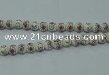 CPB791 15.5 inches 6mm round Painted porcelain beads