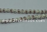 CPB794 15.5 inches 12mm round Painted porcelain beads