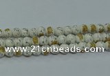 CPB802 15.5 inches 8mm round Painted porcelain beads