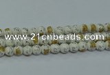 CPB804 15.5 inches 12mm round Painted porcelain beads