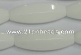 CPB82 15.5 inches 15*40mm rice white porcelain beads wholesale