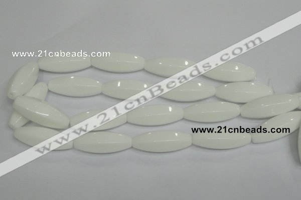 CPB82 15.5 inches 15*40mm rice white porcelain beads wholesale