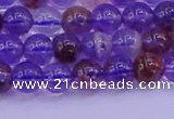 CPC601 15.5 inches 6mm round purple phantom quartz beads