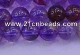 CPC602 15.5 inches 8mm round purple phantom quartz beads