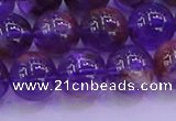 CPC603 15.5 inches 10mm round purple phantom quartz beads