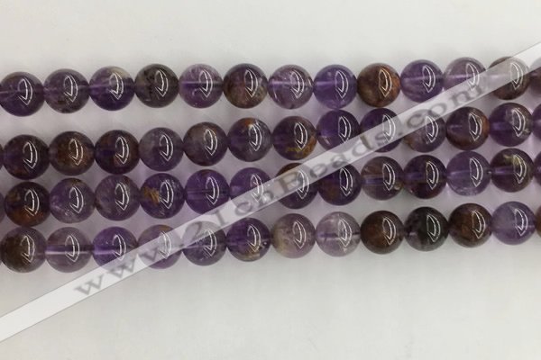 CPC661 15.5 inches 8mm round purple phantom quartz beads