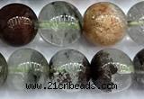 CPC701 15 inches 8mm - 9mm round phantom quartz beads