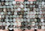 CPC727 15 inches 6mm round green phantom quartz beads wholesale