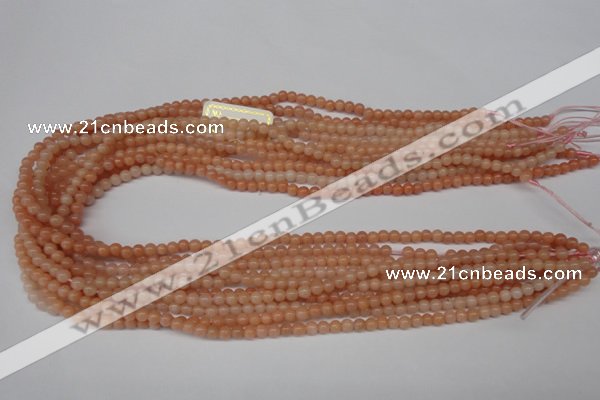 CPE01 15.5 inches 4mm round peach stone beads wholesale