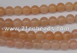 CPE02 15.5 inches 6mm round peach stone beads wholesale